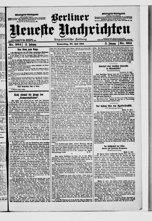 Berliner Neueste Nachrichten vom 20.07.1911