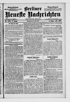 Berliner Neueste Nachrichten vom 22.07.1911