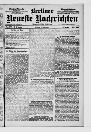 Berliner Neueste Nachrichten vom 24.07.1911