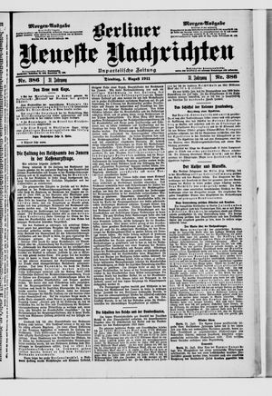 Berliner Neueste Nachrichten vom 01.08.1911