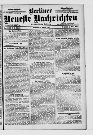 Berliner Neueste Nachrichten vom 05.08.1911
