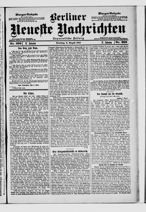 Berliner Neueste Nachrichten vom 08.08.1911