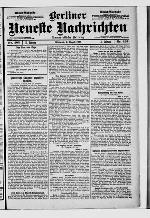 Berliner Neueste Nachrichten vom 09.08.1911