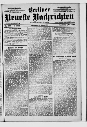 Berliner Neueste Nachrichten vom 10.08.1911