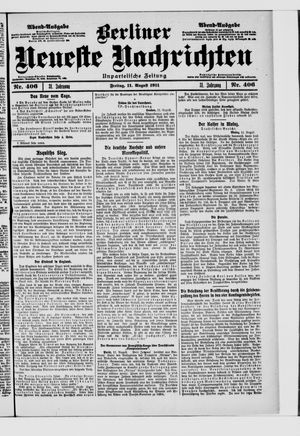 Berliner Neueste Nachrichten vom 11.08.1911