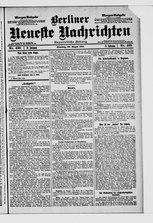 Berliner Neueste Nachrichten vom 22.08.1911