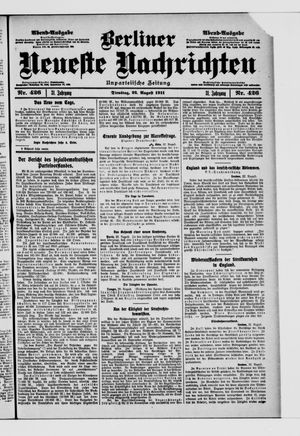 Berliner Neueste Nachrichten vom 22.08.1911