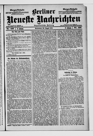 Berliner Neueste Nachrichten vom 26.08.1911