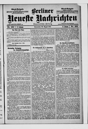 Berliner Neueste Nachrichten vom 26.08.1911