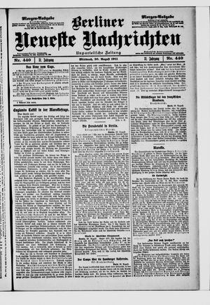 Berliner Neueste Nachrichten vom 30.08.1911