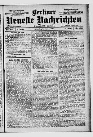 Berliner Neueste Nachrichten vom 07.09.1911