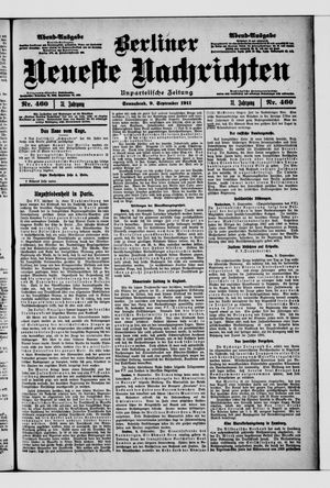 Berliner Neueste Nachrichten vom 09.09.1911