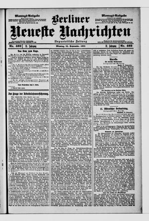 Berliner Neueste Nachrichten vom 11.09.1911