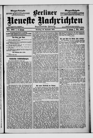 Berliner Neueste Nachrichten vom 12.09.1911