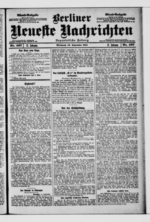 Berliner Neueste Nachrichten on Sep 13, 1911