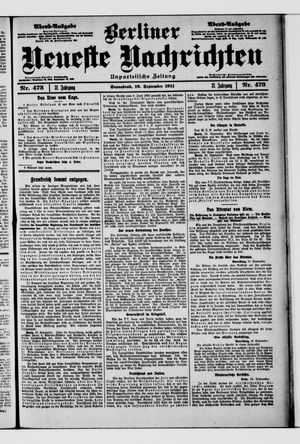 Berliner Neueste Nachrichten vom 16.09.1911