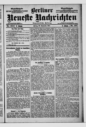 Berliner Neueste Nachrichten vom 22.09.1911