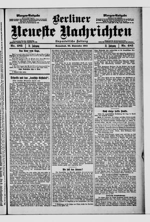 Berliner Neueste Nachrichten vom 23.09.1911