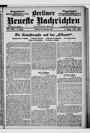 Berliner Neueste Nachrichten vom 26.09.1911