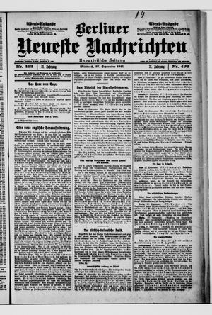 Berliner Neueste Nachrichten vom 27.09.1911