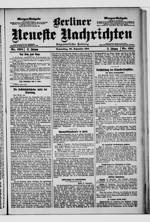 Berliner Neueste Nachrichten vom 28.09.1911