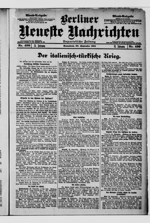 Berliner Neueste Nachrichten vom 30.09.1911