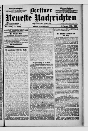 Berliner Neueste Nachrichten vom 15.10.1911