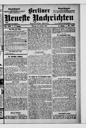 Berliner Neueste Nachrichten vom 16.10.1911