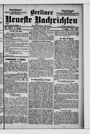 Berliner Neueste Nachrichten vom 17.10.1911