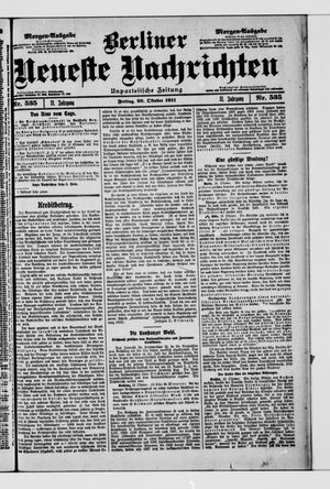 Berliner Neueste Nachrichten vom 20.10.1911