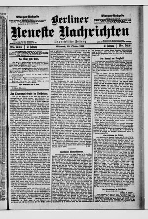 Berliner Neueste Nachrichten vom 25.10.1911