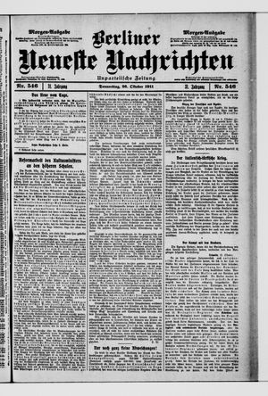 Berliner Neueste Nachrichten vom 26.10.1911