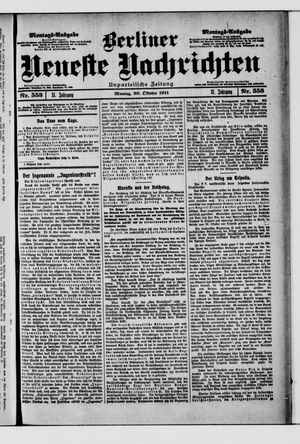 Berliner Neueste Nachrichten vom 30.10.1911