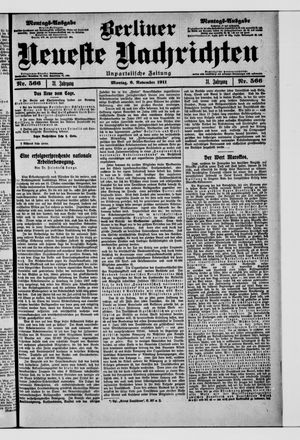 Berliner Neueste Nachrichten vom 06.11.1911