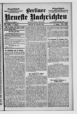 Berliner Neueste Nachrichten vom 22.11.1911