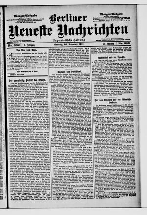 Berliner Neueste Nachrichten vom 26.11.1911
