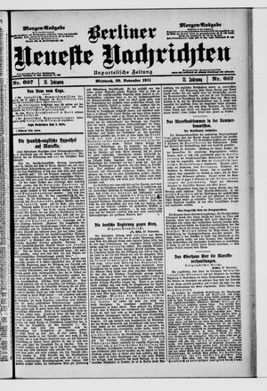 Berliner Neueste Nachrichten vom 29.11.1911