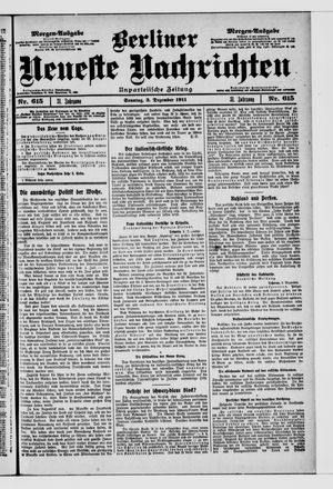 Berliner Neueste Nachrichten vom 03.12.1911