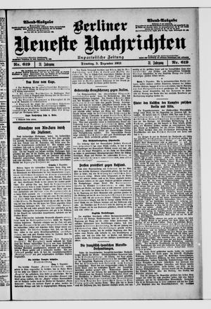 Berliner Neueste Nachrichten vom 05.12.1911