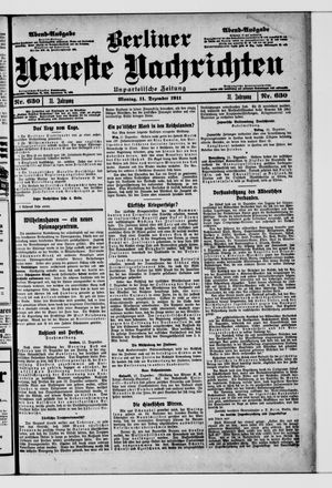 Berliner Neueste Nachrichten vom 11.12.1911