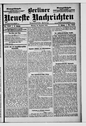 Berliner Neueste Nachrichten vom 18.12.1911