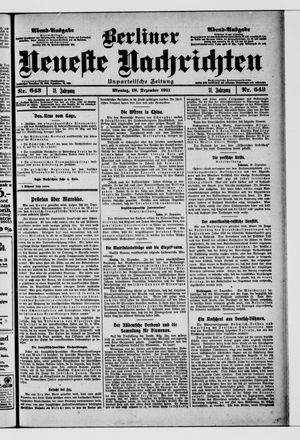 Berliner Neueste Nachrichten vom 18.12.1911
