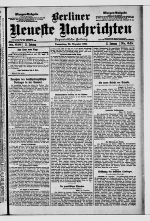 Berliner Neueste Nachrichten vom 21.12.1911