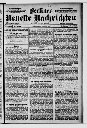 Berliner Neueste Nachrichten on Dec 21, 1911