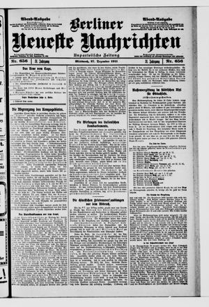 Berliner Neueste Nachrichten vom 27.12.1911