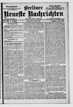 Berliner Neueste Nachrichten vom 29.12.1911