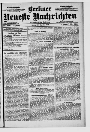 Berliner Neueste Nachrichten vom 29.12.1911