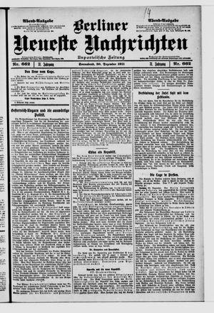Berliner Neueste Nachrichten vom 30.12.1911