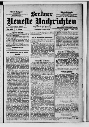 Berliner neueste Nachrichten vom 06.04.1912