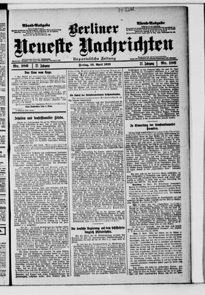 Berliner neueste Nachrichten vom 12.04.1912